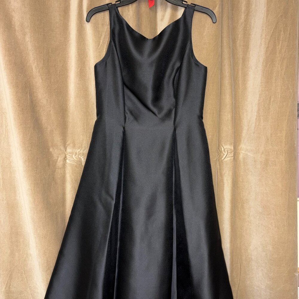 Black Satin Adrianna Papell dress